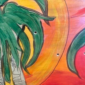 Airbnb Art with plug in Lights installed